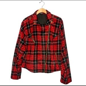 Torrid Plaid Moto Jacket